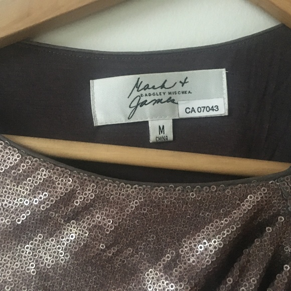 NWOT Rose Gold Sequin Badgley Mischka Dress - Picture 4 of 8